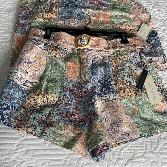 🆕Rachel Zoe 100% linen shorts and reversible Blouse set - Picture 4 of 9